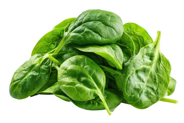 Close-up of fresh spinach leaves, vibrant green