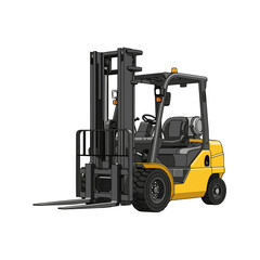 forklift truck isolated on white