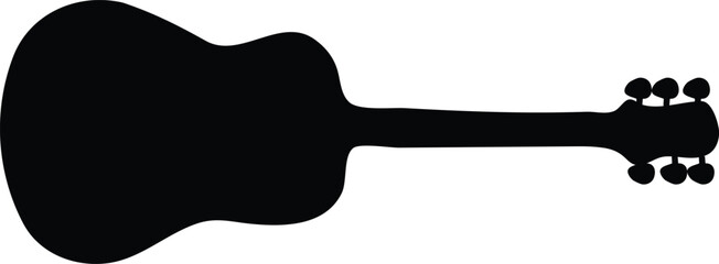 Acoustic Guitar Silhouette Image