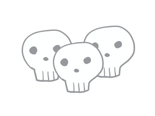 Illustration of three skeletons lined up