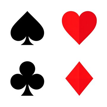 Four playing card suit symbols