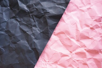 wrinkled paper texture background, black and pink paper overlay background