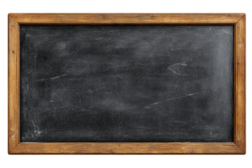 Aged wooden-framed chalkboard