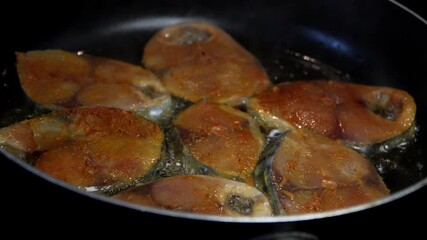 Raw Fish To Cooked Fish Moment Closup