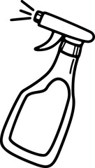 vector illustration of a spray plastic ion