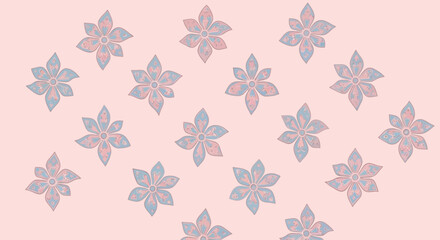 Floral Harmony A Seamless Pattern of Delicate Pastel Flowers