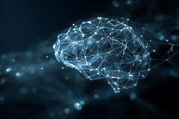 Stunning digital brain network visualization representing AI consciousness and futuristic intelligence glowing with innovation and interconnected data.