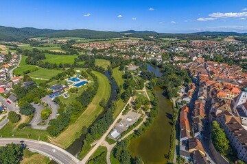 Ausblick auf Neunburg vorm Wald im Kreis Schwandorf in der Oberpfalz