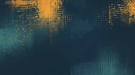 Abstract textured background with blurred dark blue and bright orange splashes