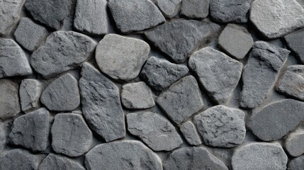 Rough gray stone wall texture background. Abstract pattern for architecture, construction, or interior design concepts. Natural surface with rock elements.