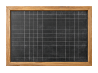 Empty school slate with grid