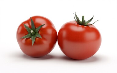 Isolated fresh tomatoes on white background for healthy eating and cooking use
