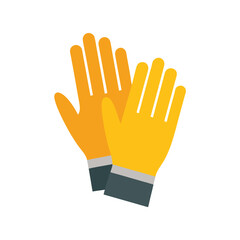 Pair of Orange and Yellow Work Gloves safety gloves