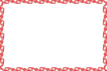 Fototapeta premium Simple Frame, Border Frame, Photo Frame with White Background, Red Frame, Unique Amazing Frame