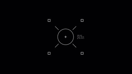 Futuristic Sci-Fi HUD Targeting System with Animated Crosshairs and Digital Data Readout - Powered by Adobe