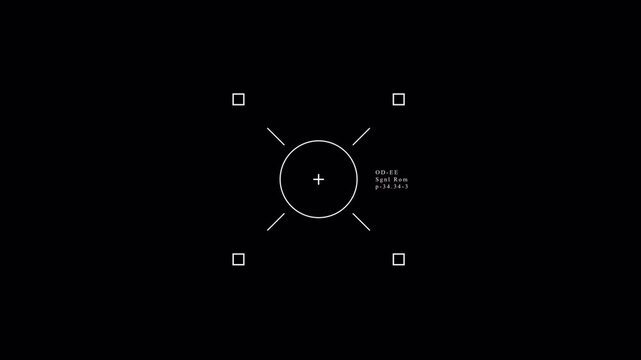 Futuristic Sci-Fi HUD Targeting System with Animated Crosshairs and Digital Data Readout - Powered by Adobe