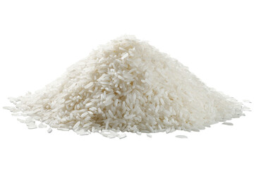 A mound of white rice grains