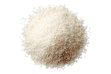 A close-up of a mound of white rice