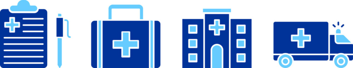 Bright Medical Icons for Health and Emergency Care