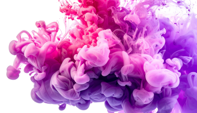 Vibrant, swirling abstract clouds of pink, purple, and magenta against a black background