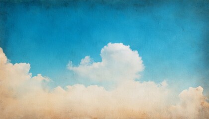 soft blue sky on old paper texture