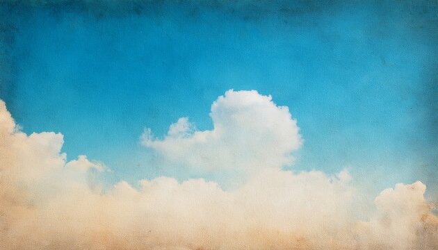 Fototapeta soft blue sky on old paper texture