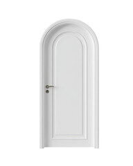 White arched door with simple design