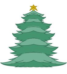 Fototapeta premium 下から見上げたシンプルなクリスマスツリー