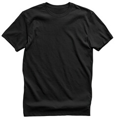 Blank black short-sleeve t-shirt, front view