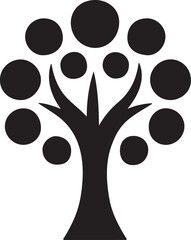 vector silhouettes of trees