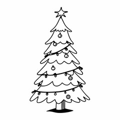 christmas tree vector illustration