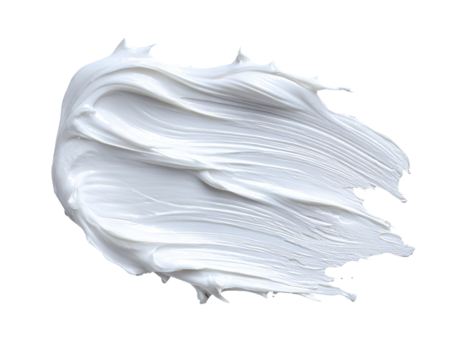 Abstract, creamy white paint or cosmetic smudge
