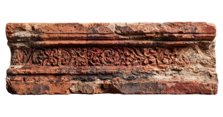 Damaged terracotta architectural fragment,  ornamental frieze