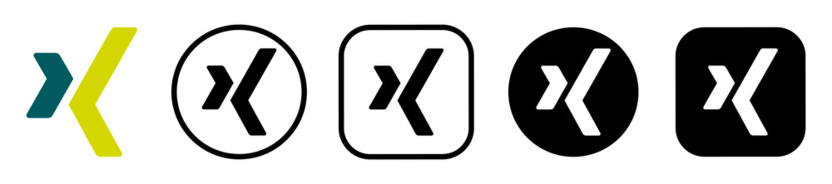 xing logo icon vector set.