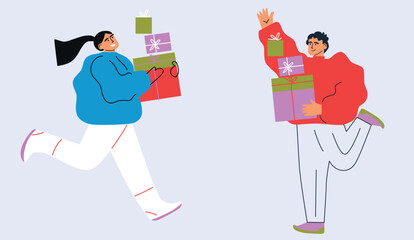 Cozy Winter Icons Set Flat Vector Christmas And New Year Illustration Ice Skates Cocoa Mug Mittens Snowflakes Gifts Holiday Elements Minimal Festive Design Warm Winter Collection For Web And Print