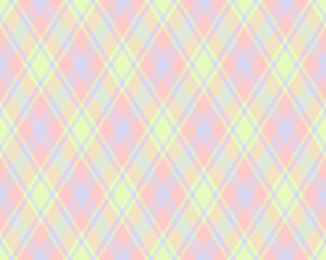 Argyle pattern of geometric rhombus. Harlequin check wallpaper design. Classic diamond shaped textile material for web background, print fabric clothing, sweater, wrapping paper, gift card, invitation