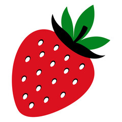 Obraz premium Textured Strawberry Silhouette