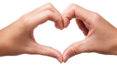 Two hands forming a heart shape