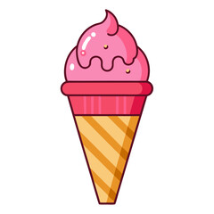 Strawberry Ice Cream Vector