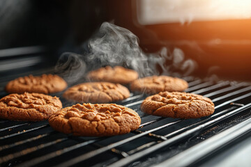 Baking christmas cookies together cozy kitchen food photography holiday warmth close-up view festive spirit