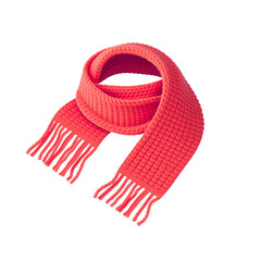 Chunky Knit Red Scarf Winter Clothing Accessory