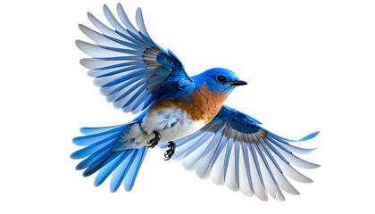 A vibrantly hued bird, with wings outstretched in mid-flight against a stark, black background