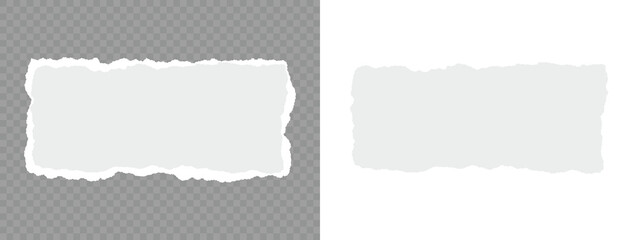 Ripped paper strips collection. A set of torn paper and strips of paper on a dark background. White ripped paper strips collection. Sticky newspaper clip art. Sticky notes, shreds of notebook pages.