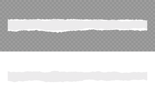 White ripped paper strips collection. Torn notebook page or scrap note with damaged border. Set of torn paper sheets. Torn paper strips set.White ripped paper collection. Sticky newspaper clip art.