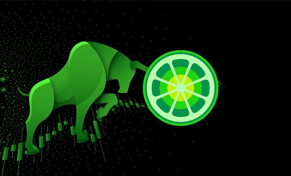 limewire-lmwr virtual currency images on digital background. 3d illustration
