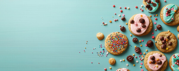 Christmas cookie decorating contest winter wonderland colorful creations festive kitchen bird's eye view sweet treats