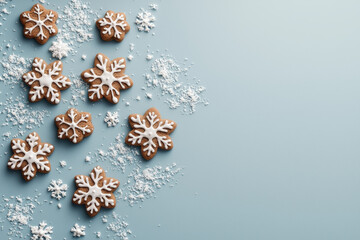 Baking delight christmas cookies winter wonderland dessert photography frosty kitchen aesthetic view sweet treats