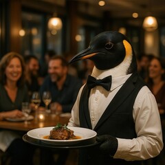 penguin waiter
