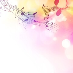 Abstract image featuring musical notes and bokeh effects