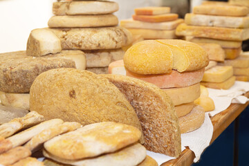 Craft cheese at the farm market